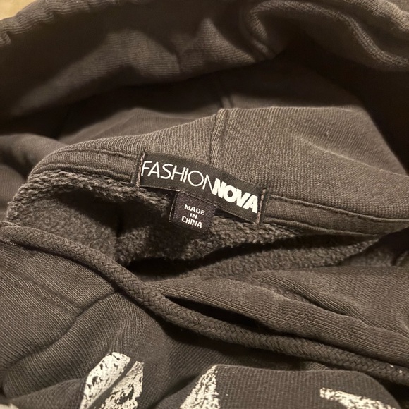 Fashion Nova Charcoal Hoodie - Picture 4 of 4